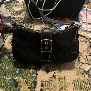Coach Black Signature Shoulder Bag